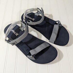 Hurley Men's Strap Outdoor Sandals 12 M Gray Blue Raleigh Lightweight Water  Gre
